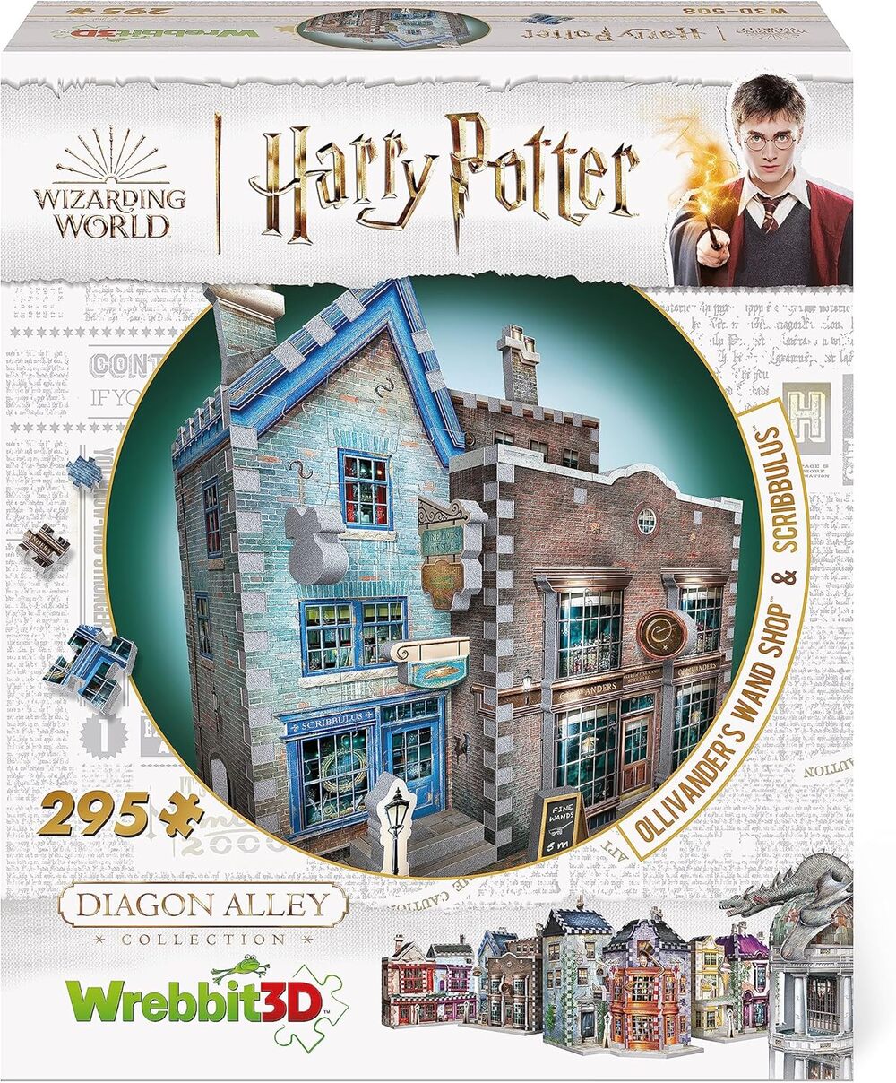 Wrebbit3D Harry Potter 3D Puzzle  Ollivander’s Wand Shop and Scribbulus NWT